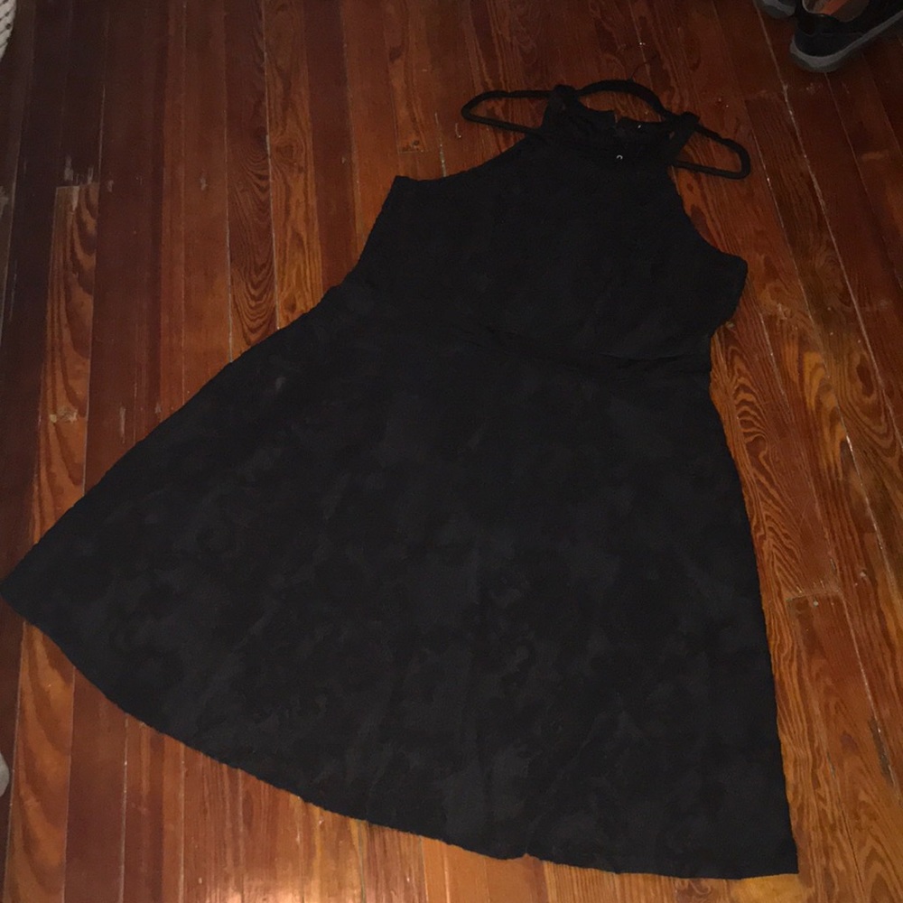 Black lace party dress